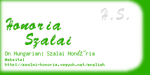 honoria szalai business card